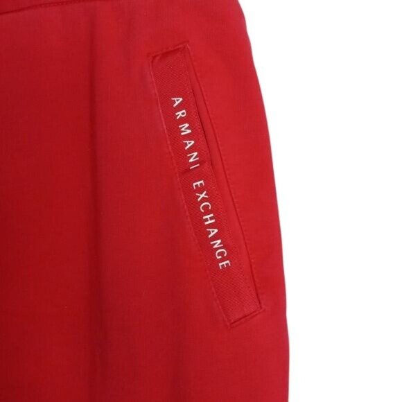 Armani Exchange Size L Pants Joggers Flaw Red Athletic Sweats Pockets Leisure - Picture 4 of 11